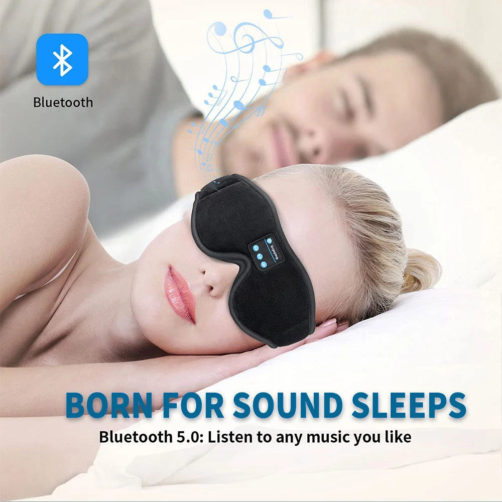Masque de Sommeil Bluetooth avec Écouteurs Intégrés – Musique & Relaxation pour Dormir